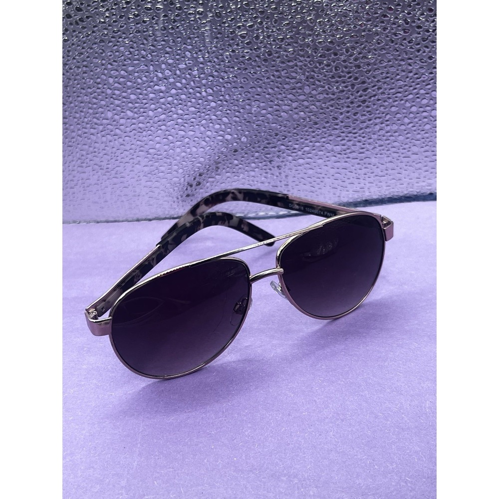 Foster Grant Designer Aviator Sunglasses Rose Metal Frame Pink Gradient Lenses - Picture 8 of 10